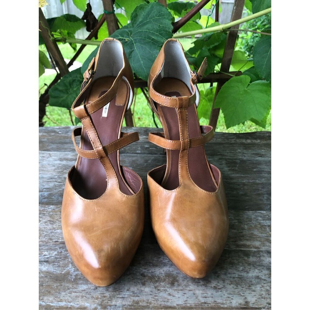 Max Studio Hidden Platform Leather Brown Mary Jan… - image 5